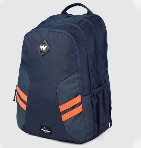 Unisex Blue Solid Backpack